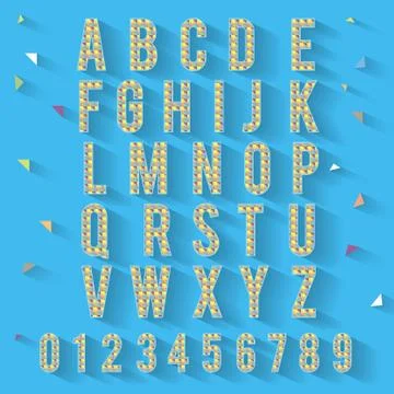 Alphabet Polygon Stock Illustration