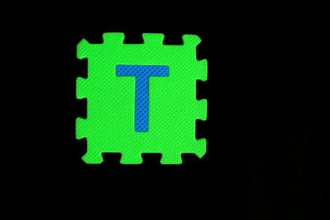 Alphabet puzzle block Stock Photos