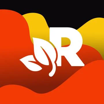 Alphabet R Leaf Logo Stock Illustration