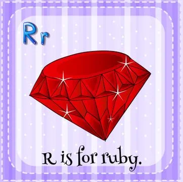 Alphabet R is for ruby Illustrazione stock