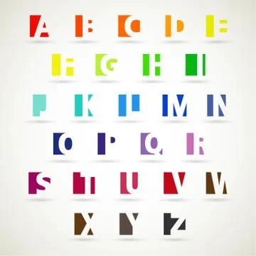 Alphabet set design Stock Illustration