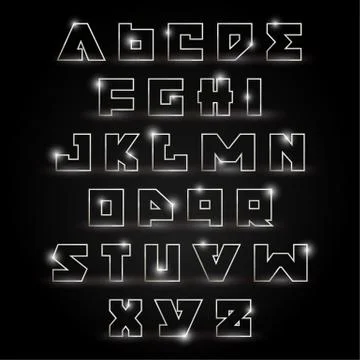 Alphabet set design Stock Illustration