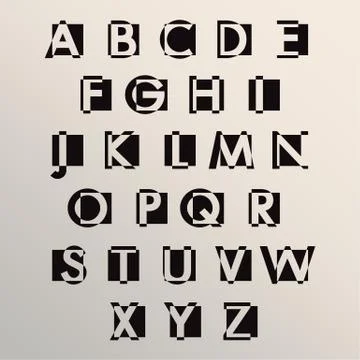Alphabet set design Stock Illustration