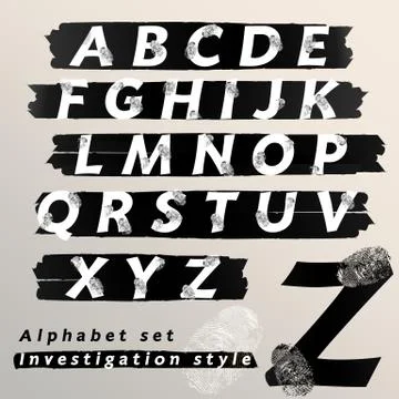 Alphabet set design Stock Illustration