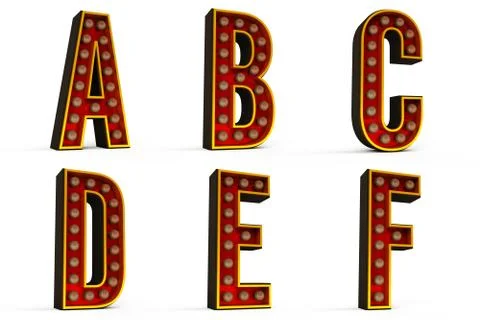 Alphabet set Stock Illustration
