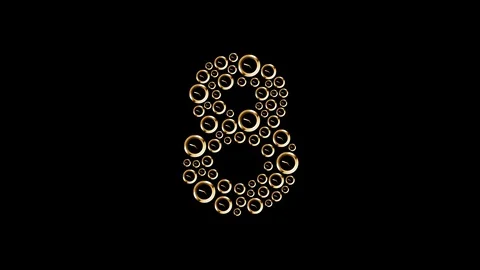 Alphabet set letter number countdown nine to zero, Clock pattern, Time system Stock Footage 105056541