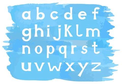 Alphabet set of lower case letters Stock Illustration