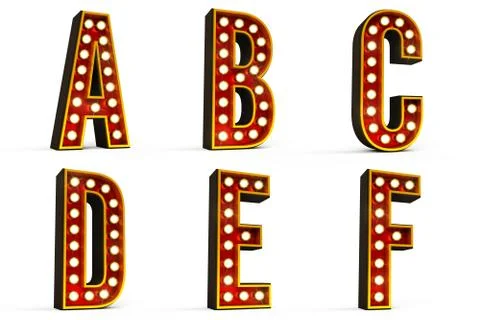 Alphabet set - part 1 Stock Illustration