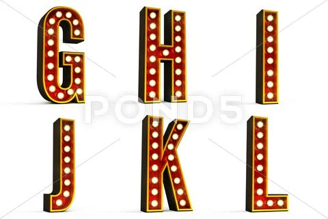 Alphabet set - part 2 Stock Illustration