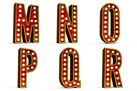 Alphabet set - part 3 Stock Illustration