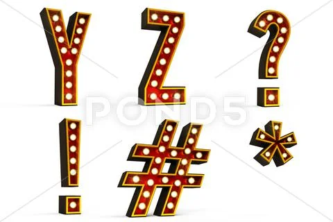 Alphabet set - part 5 Stock Illustration