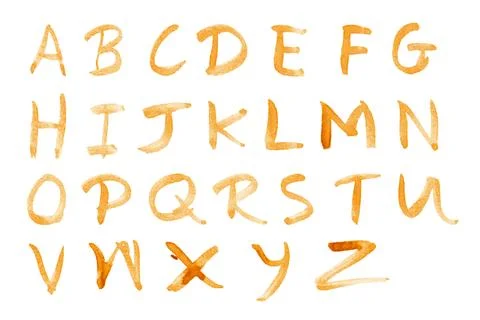 Alphabet set - vector foundation letters isolated on white paper background.. 스톡 일러스트