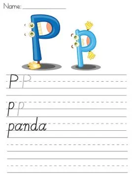 Alphabet sheet Stock Illustration