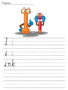 Alphabet sheet Illustrazione stock