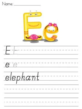 Alphabet sheet Illustrazione stock