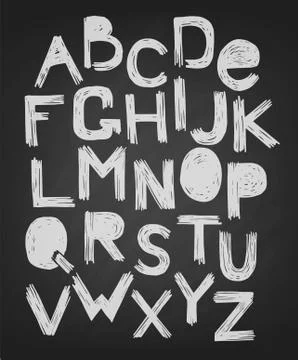 Alphabet skrabble grunge style  vector Stock Illustration