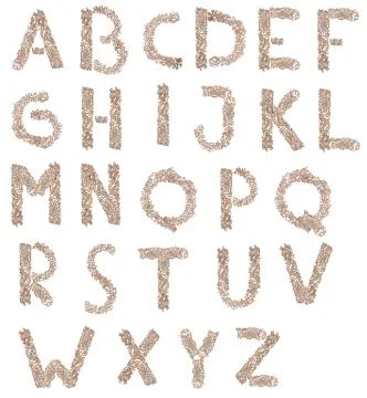 Alphabet of small cubes Stock Photos