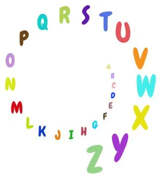 Alphabet Spiral Stock Illustration