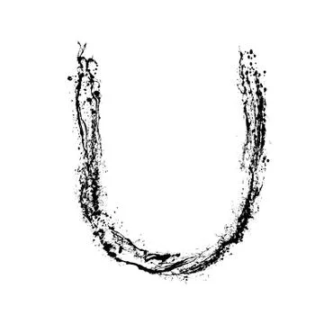 Alphabet  splash draw Stock Illustration