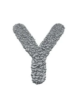 Alphabet with stone background 스톡 일러스트