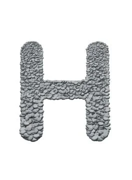Alphabet with stone texture on white background Stock-Illustration