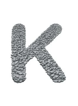 Alphabet with stone texture on white background 스톡 일러스트