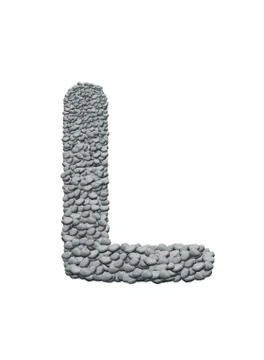 Alphabet with stone texture on white background Stock-Illustration