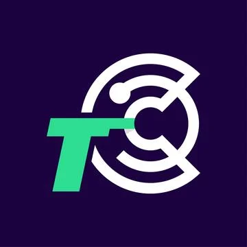 Alphabet T Crypto Logo Illustrazione stock