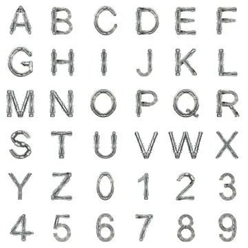 Alphabet technically Stock Illustration