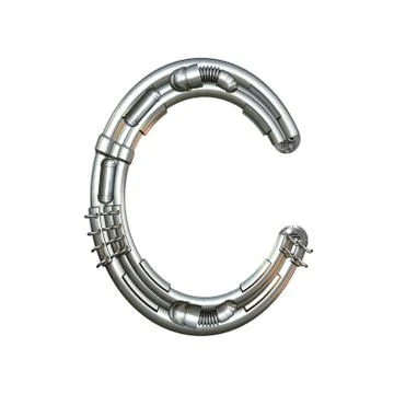 Alphabet technically, letter c Stock Illustration