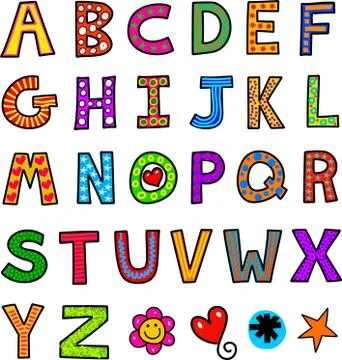 Alphabet Text Doodle Stock-Illustration