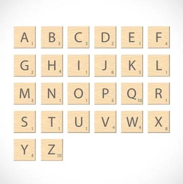 Alphabet Tiles Stock Illustration