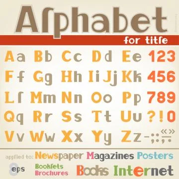 Alphabet for title Stock Illustration