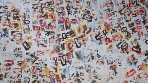 Alphabet unfolding effect layered letters Vídeo Stock 341348353
