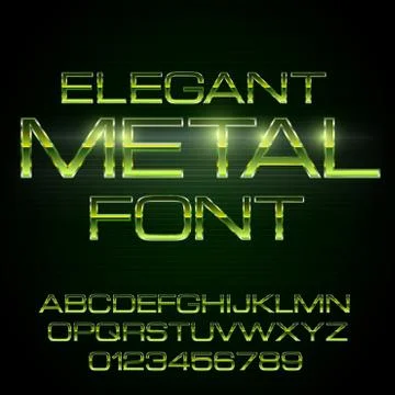 Alphabet vector font Stock Illustration