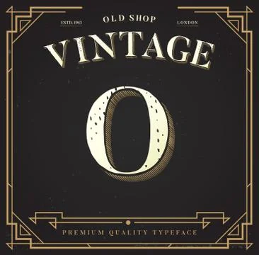 Alphabet Vector Font. Letter with Classy Stylish Background Stock Illustration