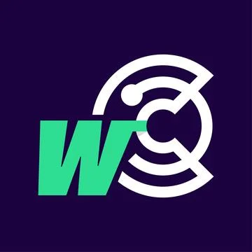 Alphabet W Crypto Logo Stock Illustration
