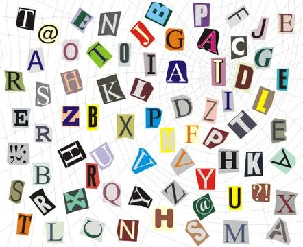 Alphabet on a web イラスト素材