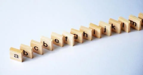 Alphabet on a white background. Stock Photos