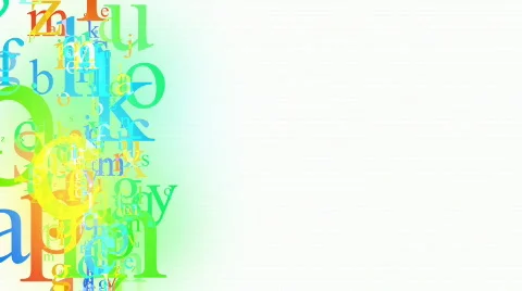 Alphabet on white loop Stock Footage 343518