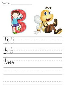 Alphabet worksheet Ilustração Stock