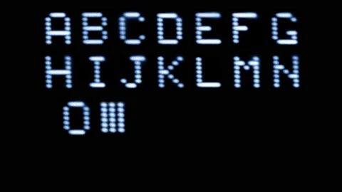 Alphabet written on computer screen Stock Footage 231635102
