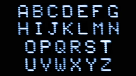 Alphabet written on computer screen Stock Footage 231636697