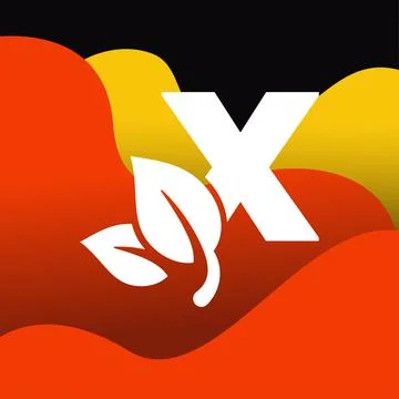 Alphabet X Leaf Logo Stock Illustration