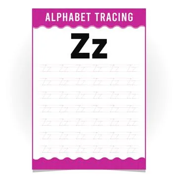 Alphabet Z Learn Abc English Flashcard Printable for Kids Activity Stock Illustration
