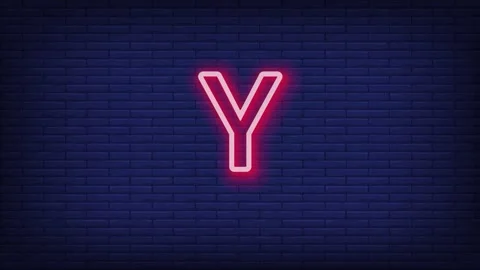 Alphabet A to Z text on neon red 3d animated motion looping vedio 4K HD Stock Footage 288219922