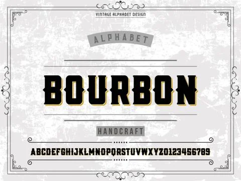 Alphabet.Font.Typeface.Script.Shadow Effect.Handcrafted handwritten vector la Illustrazione stock