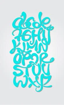 Alphabetic composition graffiti style Stock Illustration