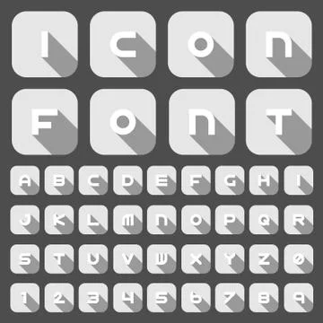 Alphabetic font icon style Stock Illustration