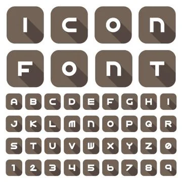 Alphabetic font icon style Stock Illustration